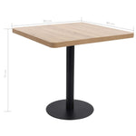 Bistro Table Light Brown 80X80 cm MDF 286433