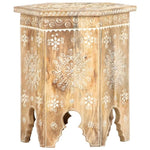 ZNTS Hand-painted Side Table 38x33x42 cm Solid Mango Wood 285880
