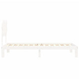 Bed Frame without Mattress White Single Solid Wood Pine 3193692