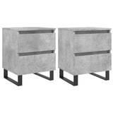 Bedside Cabinets 2 pcs Concrete Grey 40x35x50 cm Engineered Wood 826901