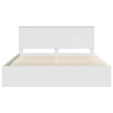 Bed Frame with Headboard White 180 x 200 cm Solid Pine Wood 3410974