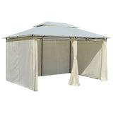 Garden Marquee with Curtains 4x3 m White 43216