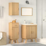 Bathroom Furniture Set with Door 3 pcs Brown 114 x 43 x 73.5 cm 3334189
