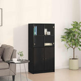 Highboard Black Oak 68 x 37 x142 cm 3329301