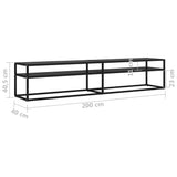 TV Cabinet Black 200x40x40.5 cm Tempered Glass 331727