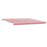 Retractable Awning Manual Red and White 400 x 350 cm 3330751