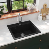 Granite Kitchen Sink Single Basin Black 142954