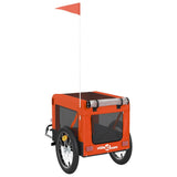 Pet Bike Trailer Orange and Black Oxford Fabric&Iron 93914