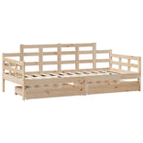 Daybed with Drawers without Mattress 90x190 cm Single Solid Wood 3302124