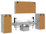 Bathroom Furniture Set 6 pcs Concrete Grey 3407114