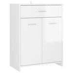 ZNTS 4 Piece Bathroom Furniture Set High Gloss White 3071717