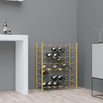 Wine Rack for 48 Bottles Gold Metal 340909