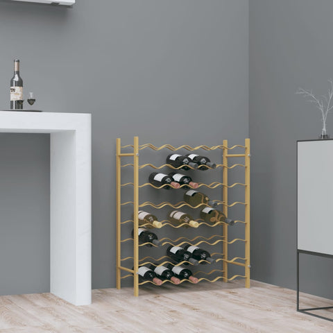 Wine Rack for 48 Bottles Gold Metal 340909