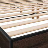 Bed Frame without Mattress Brown Oak 200x200 cm 3280221