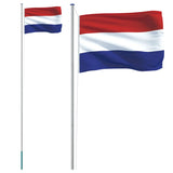 Netherlands Flag and Pole 6.23 m Aluminium 3147086