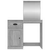 Dressing Table with Mirror Grey Sonona 90x50x132.5 cm Engineered Wood 816766