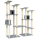Cat Tree with Sisal Scratching Posts Light Grey 174 cm 171534