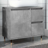 Bathroom Cabinet Concrete Grey 65x33x60 cm Engineered Wood 857222