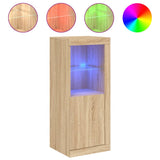 Sideboard with LED Lights Sonoma Oak 41x37x100 cm 836646