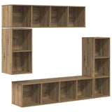 TV Cabinet Set Wall-mounted 4 pcs Artisan Oak Engineered Wood 3393224