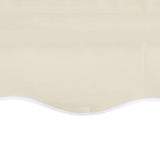 Awning Top Sunshade Canvas Cream 4.5x3 m 143703