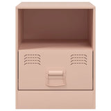 ZNTS Bedside Cabinet Pink 34.5x39x44 cm Steel 841753