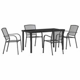 Garden Dining Set 5 pcs Anthracite Powder-Coated Steel 3379284