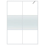 Walk-in Shower Wall White 140x195 cm Clear ESG Glass 152154
