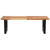 Basin Shelf Wall Mounted Steel and Solid Wood Acacia 3302923