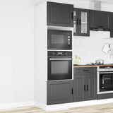 Oven Cabinets 2 pcs Porto Black Engineered Wood 3315052