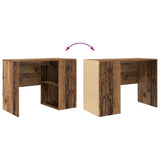 Desk with Shelf Old Wood 102 x 50 x 75 cm Engineered Wood 869544