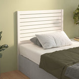 ZNTS Bed Headboard White 106x4x100 cm Solid Wood Pine 819006