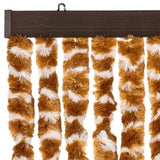 Fly Curtain Ochre and White 100x230 cm Chenille 377402