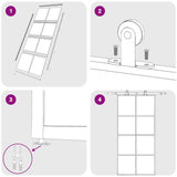 151676 Sliding Door ESG Glass and Aluminium 102,5x205 cm White