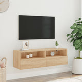 TV Wall Cabinet Sonoma Oak 100x30x30 cm Engineered Wood 836886