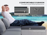 6 Pieces Rattan Corner Sofa Set - Mixed Grey T3398P315877