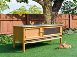 Rabbit Hutch Outdoor Guinea Pig Hutch House Small Animal Bunny Cage w/ Openable Roof, 115 x 44 x 65 T3398P375354