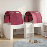 Bed with Tunnel 4 pcs White and Red Engineered Wood 3423525