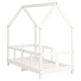 Kids Bed Frame White 70x140 cm Solid Wood Pine 835722
