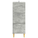 Drawer Cabinet Concrete Grey 33 x 34.5 x 90 cm Engineered Wood 895078