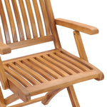 Folding Garden Chairs 2 pcs Solid Teak Wood 315104