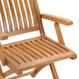 Folding Garden Chairs 2 pcs Solid Teak Wood 315104