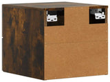 Wall-Mounted Bedside Cabinet 2 pcs Smoked Oak 34.5 x 33 x 40 cm 898646