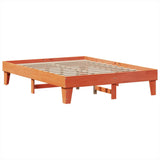 Bed Frame without Mattress Wax Brown 150x200 cm King Size Solid Wood Pine 855354