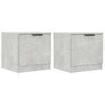 ZNTS Bedside Cabinets 2 pcs Concrete Grey 40x39x40 cm 811205