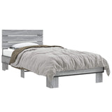 Bed Frame with Headboard Grey Sonoma 80 x 200 cm 8009092