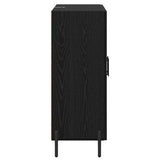 Sideboard Black Oak 69.5 x 34 x 90 cm Engineered Wood and Iron 881605
