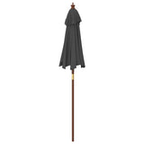 Garden Parasol with Wooden Pole Anthracite 196x231 cm 363161