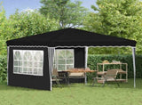 Pop-up Party Tent 288 x 288 x 245 cm Black Oxford Fabric 42019766
