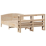 Bed Frame without Mattress 140x200 cm Solid Wood Pine 3306225